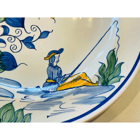 Colonial Williamsburg Delft Polychrome Chinoiserie 13" Round Platter - Picture 3 of 12